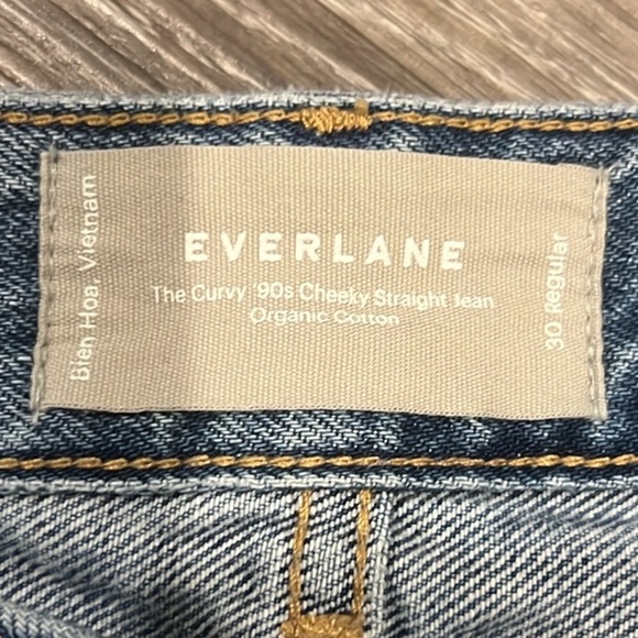Everlane The curvy 90s cheeky straight cotton button fly jean size 30R - Picture 6 of 8